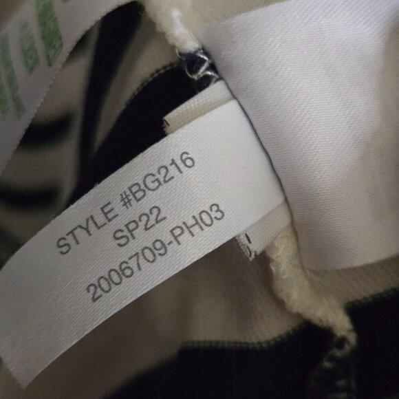 J. Crew Knit Navy Striped Midi Dress Spring 2022 Sustainable Cotton Size XXS - Picture 7 of 7